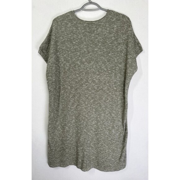 J Jill Pure Jill Tunic Top Oversized Sz Medium Marled Green Knit Side Slits - Picture 6 of 11